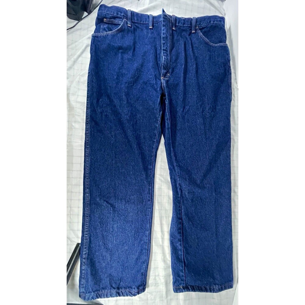 Gold Legend Men’s Dark Wash Blue Straight Denim Jeans Regular Fit Zip Fly